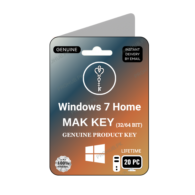 Microsoft Windows 7 Home MAK Key 20 PC