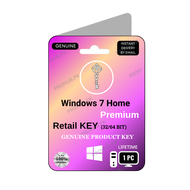 Microsoft Windows 7 Home Premium Retail Key 1 PC