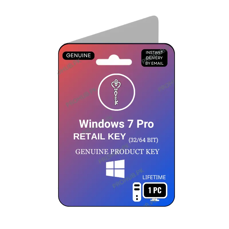 Microsoft Windows 7 Pro Retail Key 1 PC