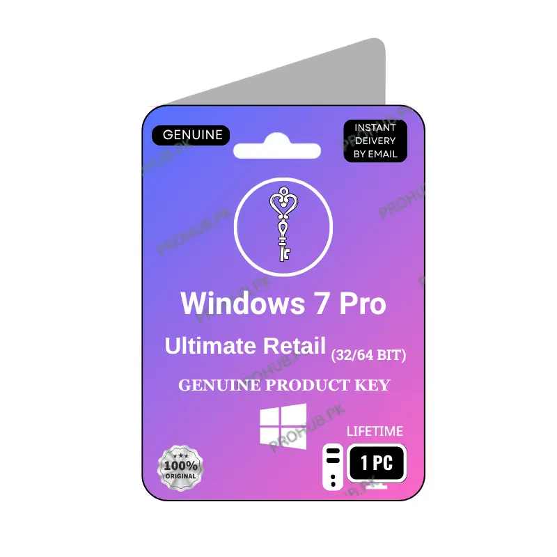 Microsoft Windows 7 Pro Ultimate Retail Key 1 PC
