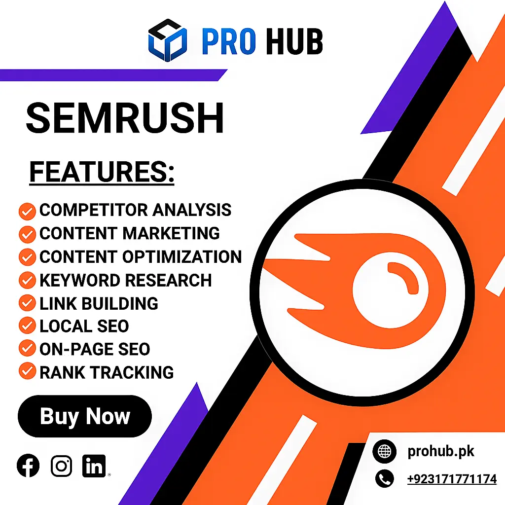 PH-BT-SEO-SEM-1M, Semrush Pricing in Pakistan | Buy Semrush Guru Monthly Plans Get the best affordable semrush pricing in Pakistan. We offer semrush guru plans monthly. Access tool by one click login and boost your rankings.