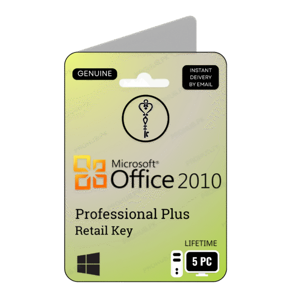 Microsoft Office 2010 Professional Plus Retail Key 5 PC